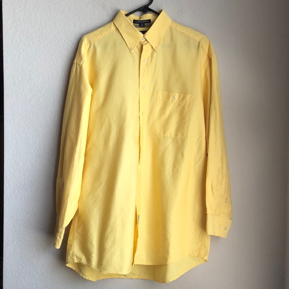 Tommy Hilfiger Yellow Button Up Dress Shirt